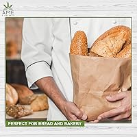 Vista 7 de AME D'ESSENCE (#1-25 piezas) Bolsas de papel kraft marrón reutilizables bolsas de comestibles gran bolsa de regalo, bolsas de compras reciclables