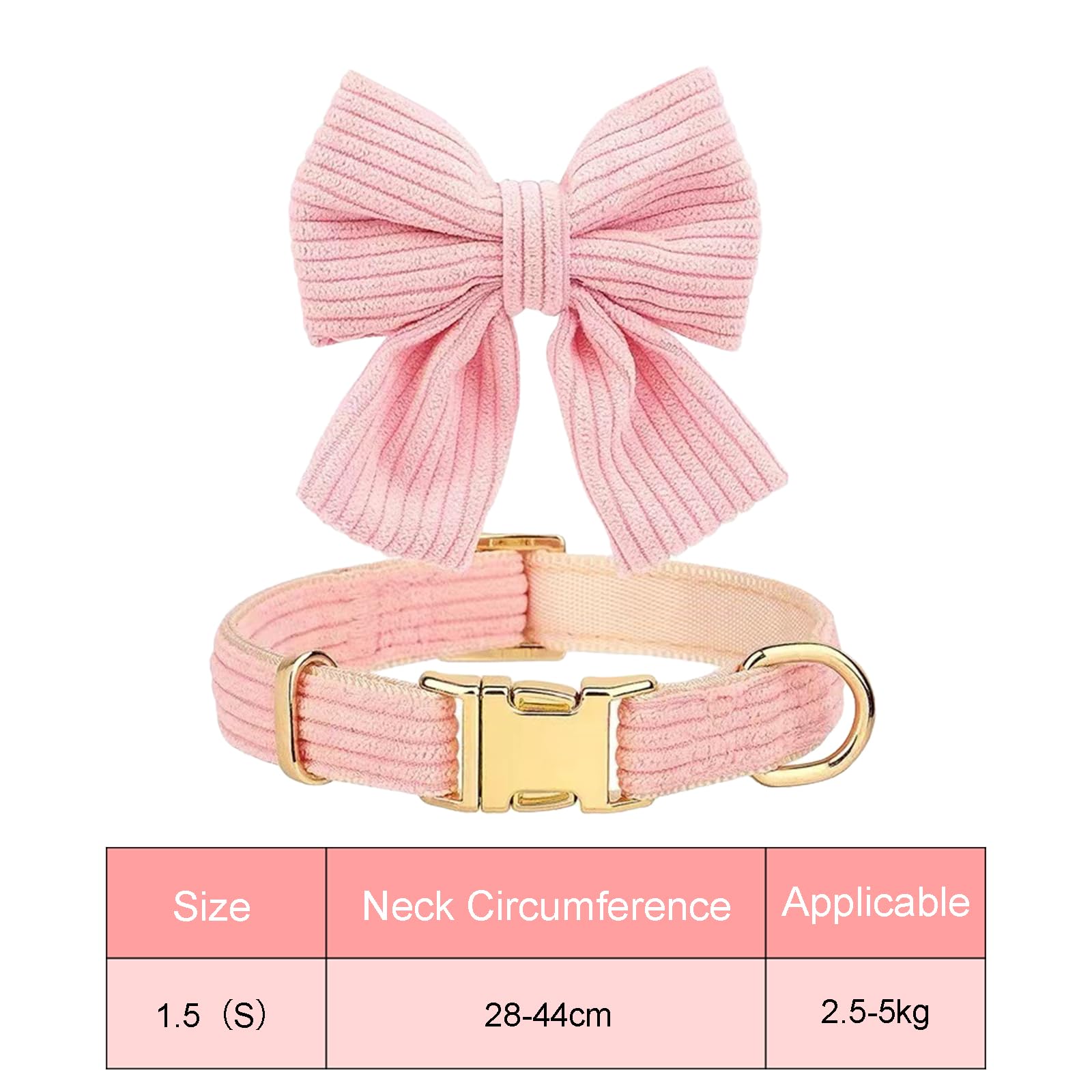 Cute Dog Bowtie Collar Adjustable Cotton Soft Collar Removable bow for Small Medium Dogs Wedding Party - Image 2