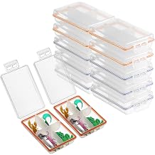 JUXYES Plastic Small Fishing Tackle Box Organizer with 4 Compartments