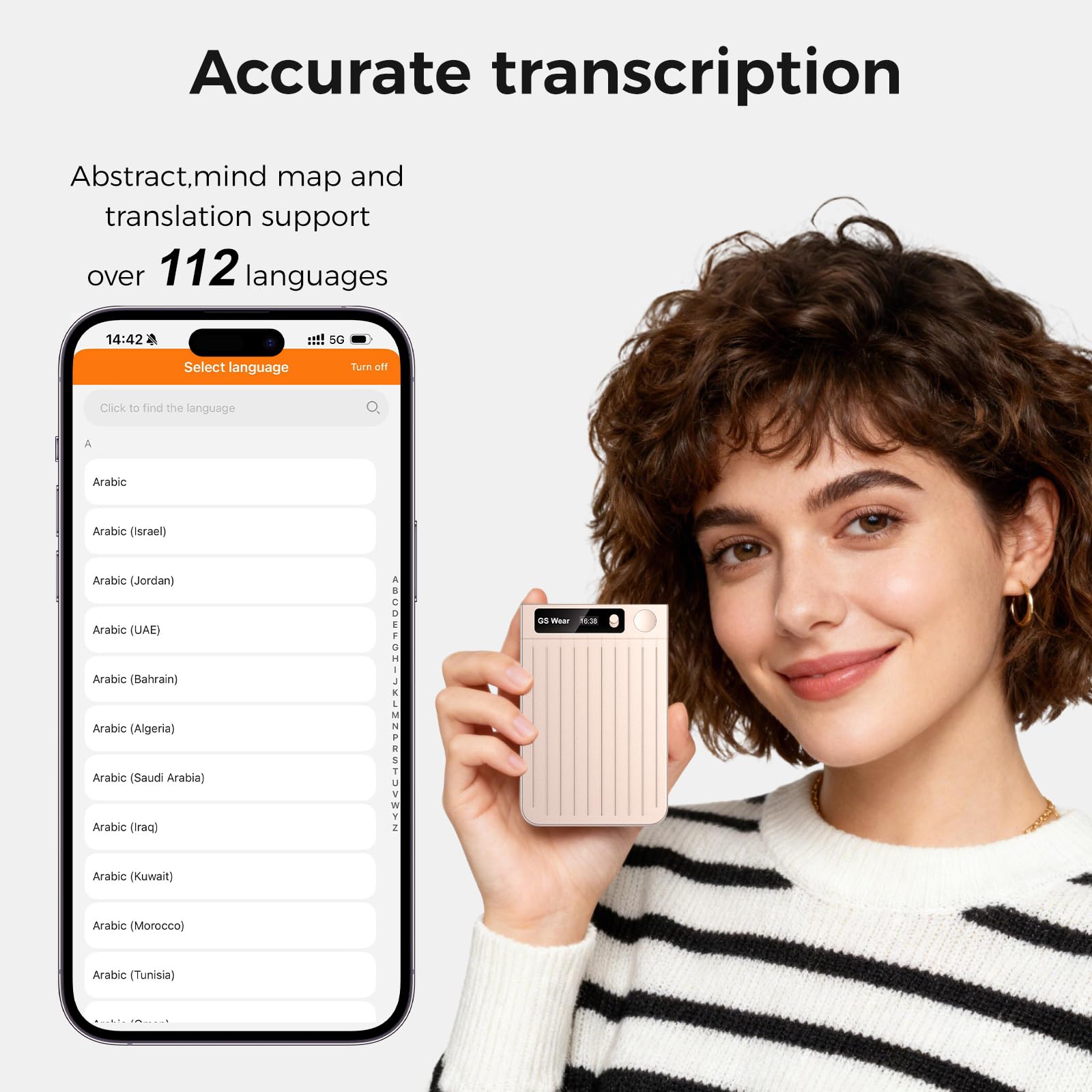AI Digital Voice Recorder, 64 GB Recording Device with ChatGPT 4o for Transcribing and Summarizing for 120 Languages,Summarizing with AI, Digital Audio Recorder Voice Recorder