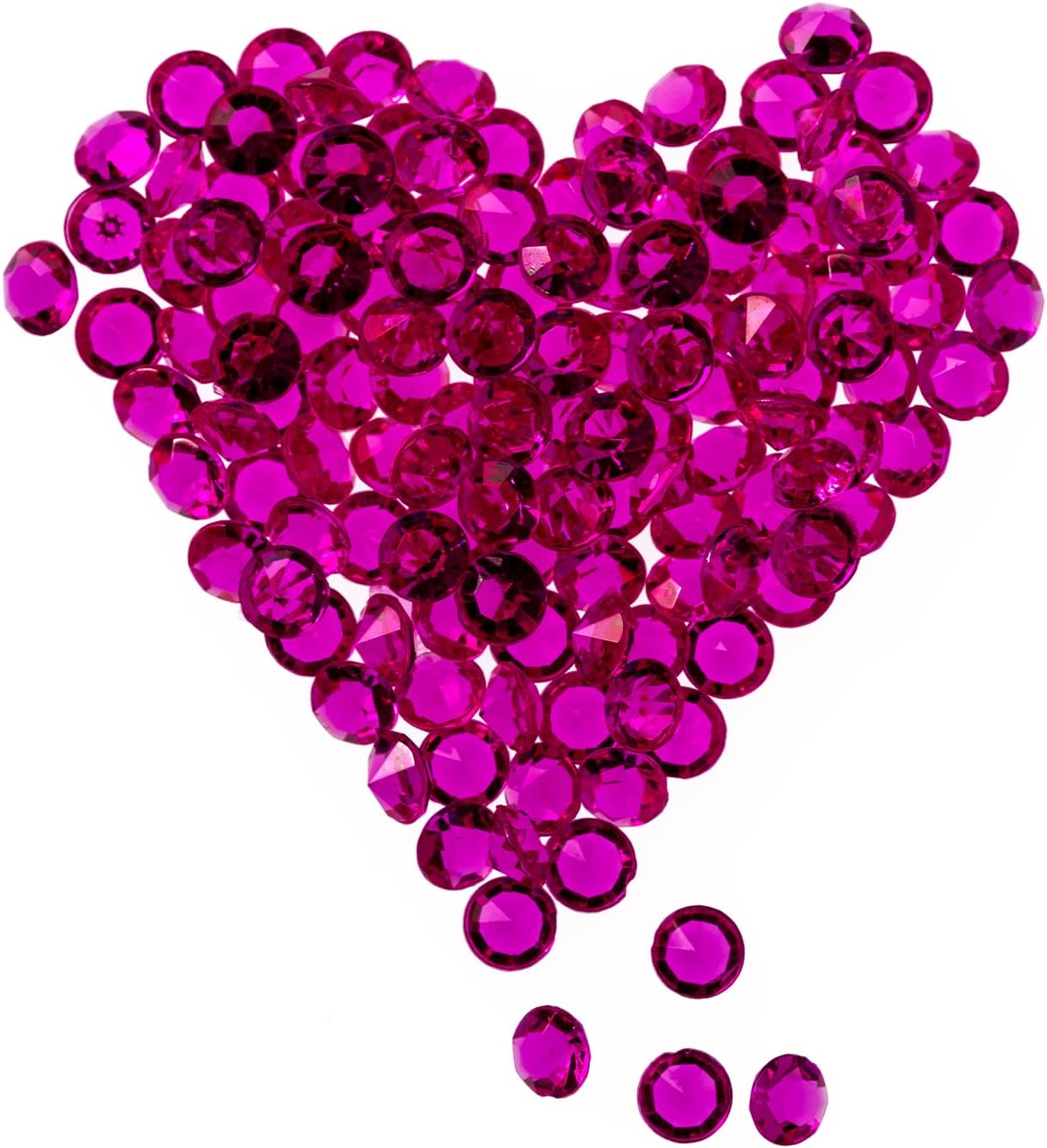 Trimming Shop Hot Pink 10000pcs Table Scatters Clear Acrylic Rhinestone Diamonds Table Confetti for Table Centerpiece Bridal Shower Birthday Party Table Decoration Vase Filler Beads