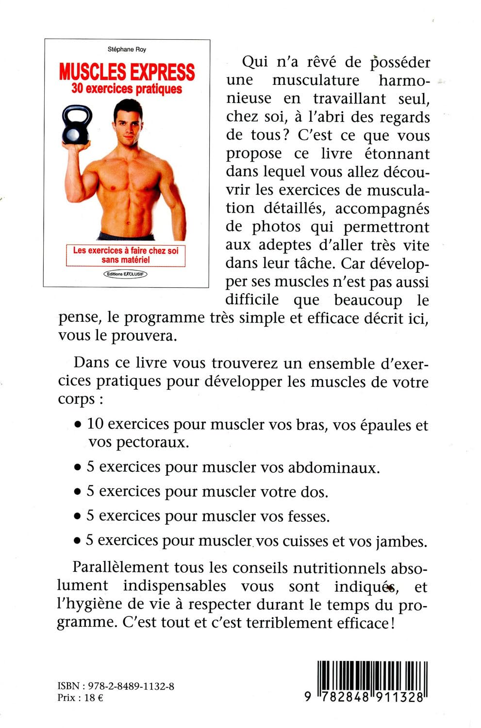 Muscles express - 30 exercices pratiques - Les exercices à faire chez soi sans matériel