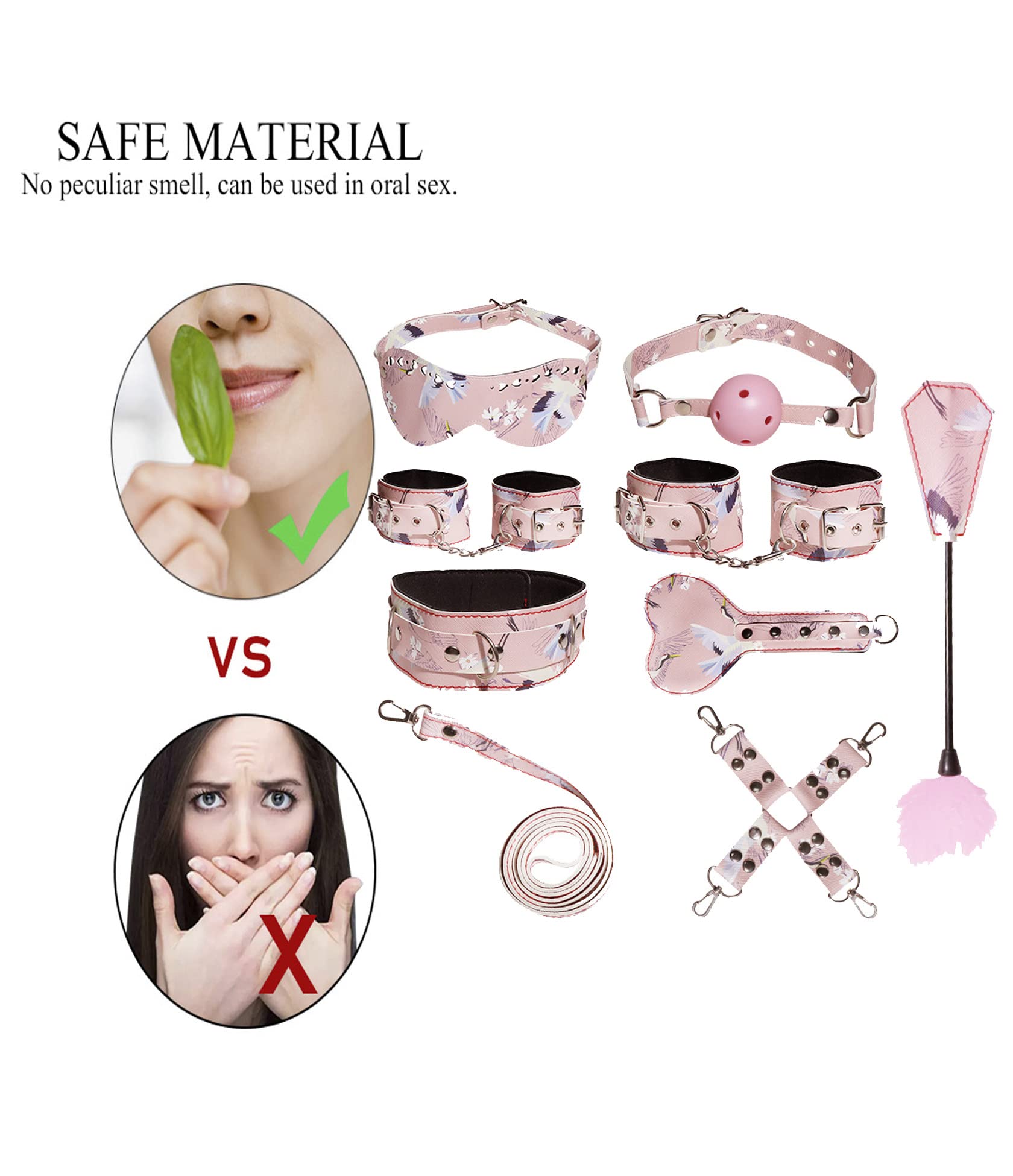 SM Bondage Set Erotisches Fesselset BDSM Sexspielzeug Fetisch 9 Tlg Requisiten Rollenspiele Sklave Extrem Flirten Fesseln Sexbetten For Frauen Männer