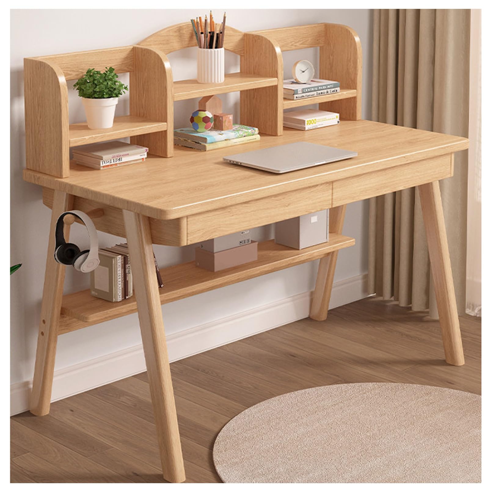 Bureau d'écriture bois massif double tiroir créez votre atelier cosy