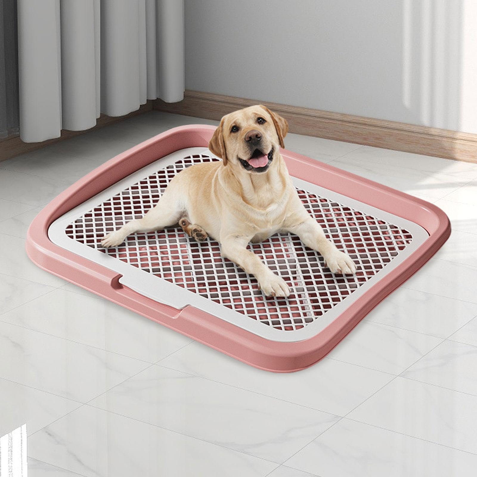 KESOTO Lettiera per Cani Toilette da Interno Vaschetta Igienica Box per Bisogni con Struttura Leggera E Riutilizzabile Adatta Come Regalo per Proprietari di, Rosa
