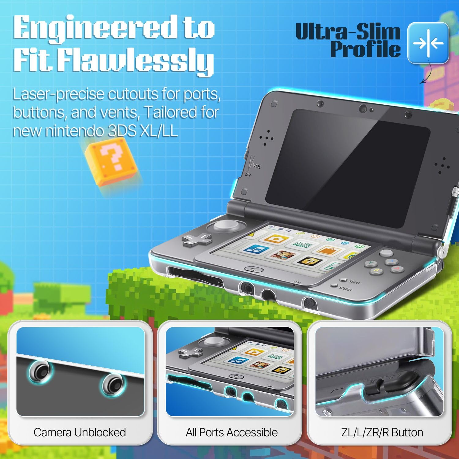 TNP Products Kılıf [YENİ Nintendo 3DS XL LL 2015] ile Uyumlu