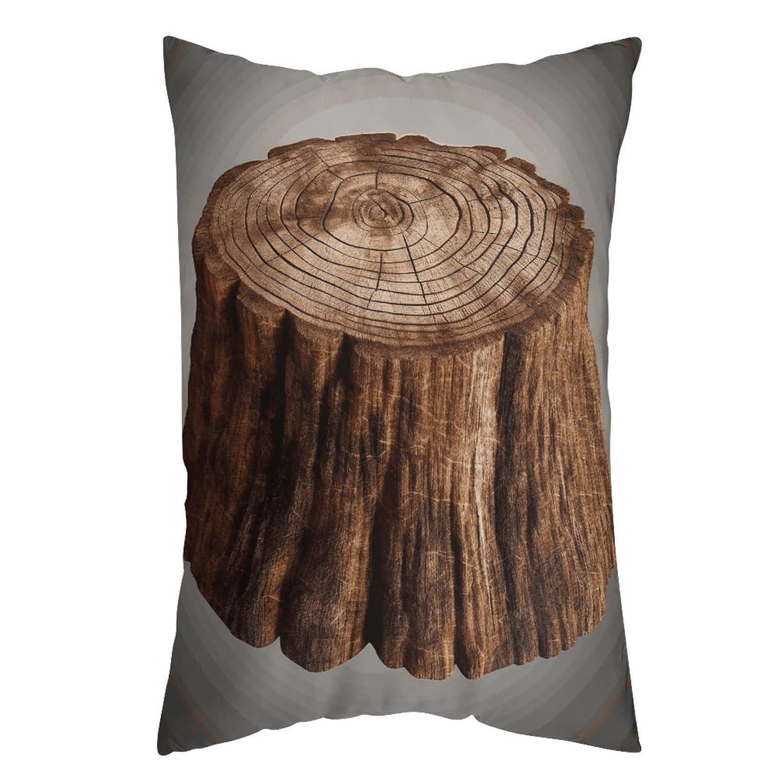 LDGSUPH Stump of Oak Tree Pillow Cases Soft Pillowcase with Invisible Zipper Wrinkle Resistant Pillow Covers Breathable Removable Pillow Protector for Bed Sofa Car 16 "x24