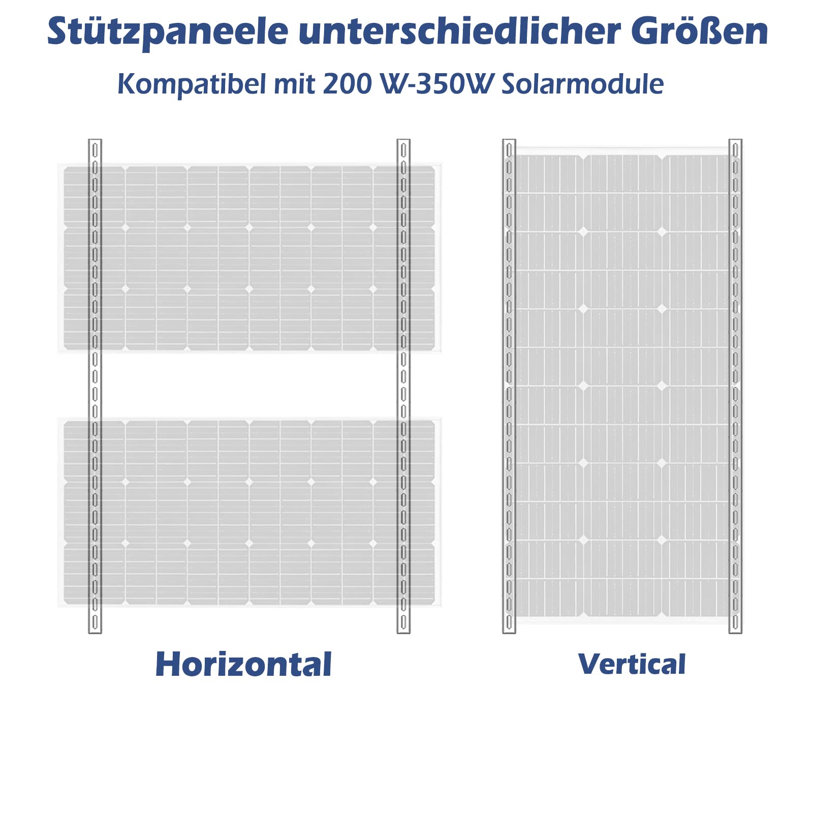 UISEBRT Soporte de Inclinación para Panel Solar de 104 cm - Plegable, para Techo de Barco, Autocaravana - 2 Unidades