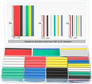 108PCS Heat Shrink Tubing Kit - 3:1 Adhesive Lined, Marine Grade Waterproof, 6 Colors 3 Sizes for Industrial, Automotive, Wire and Cable Repair