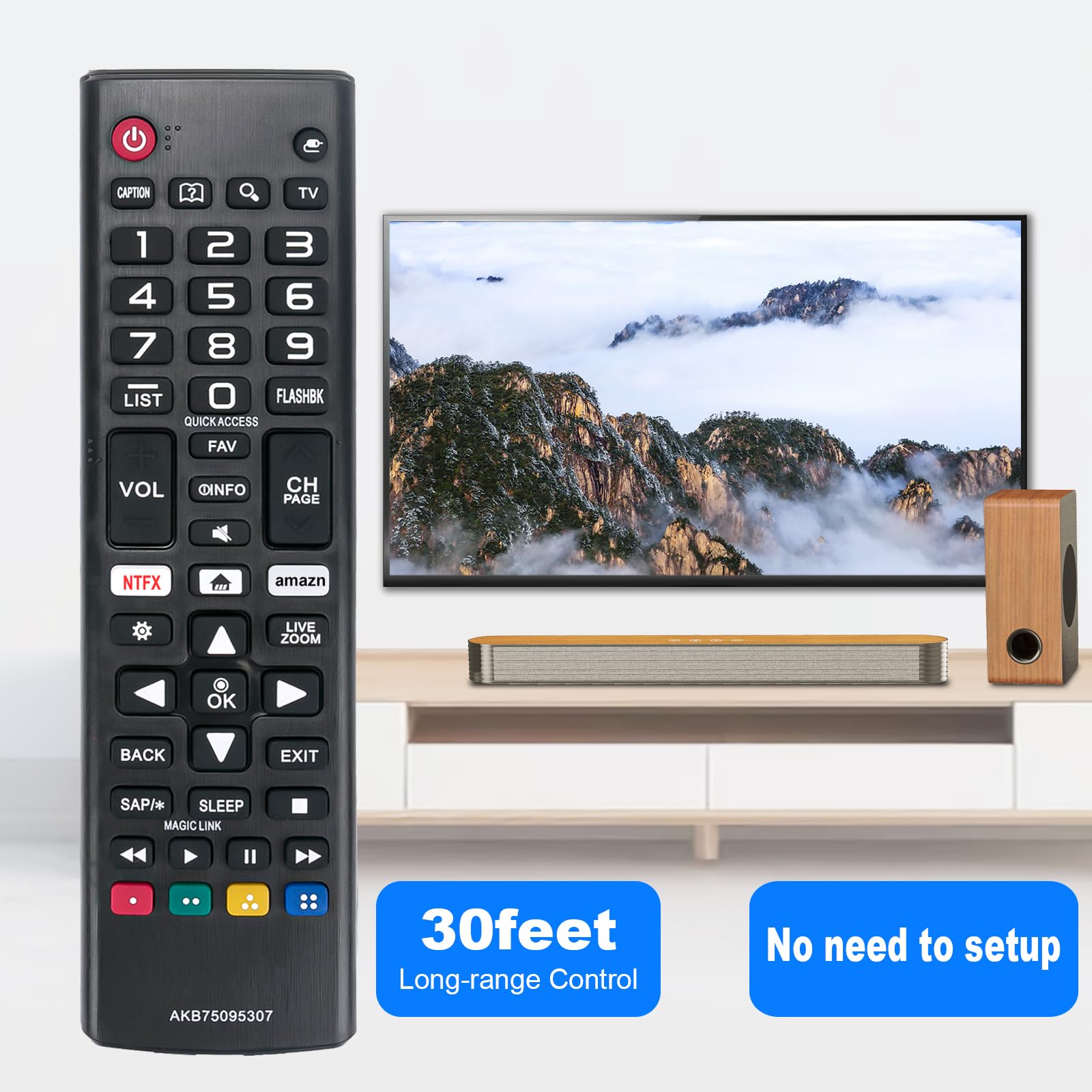 Amazon | AKB75095307交換用リモコン LG TV 43UJ6300 49UJ6300