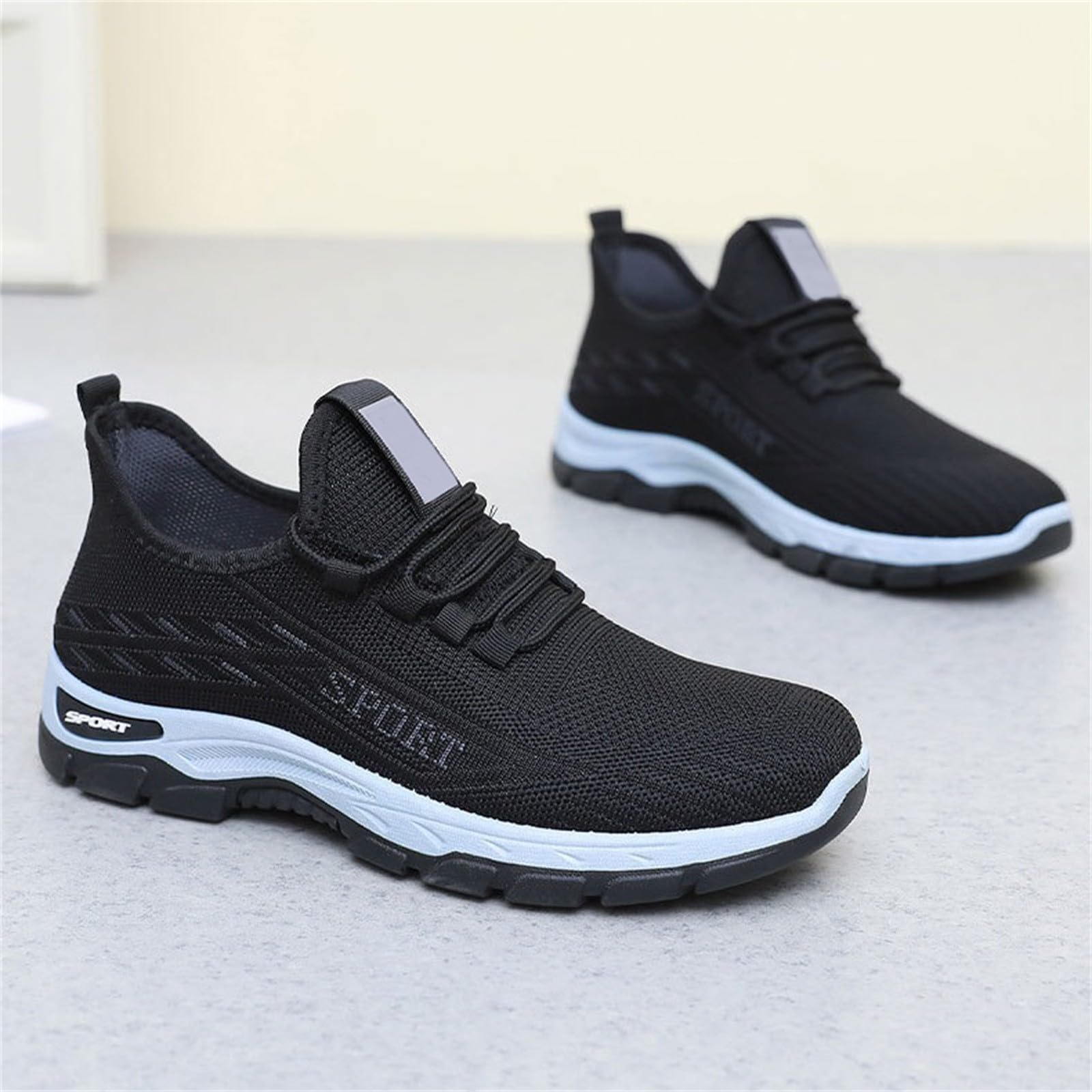 Zapatillas ortopédicas de malla transpirables para hombre, zapatos de aumento de altura ajustable para correr