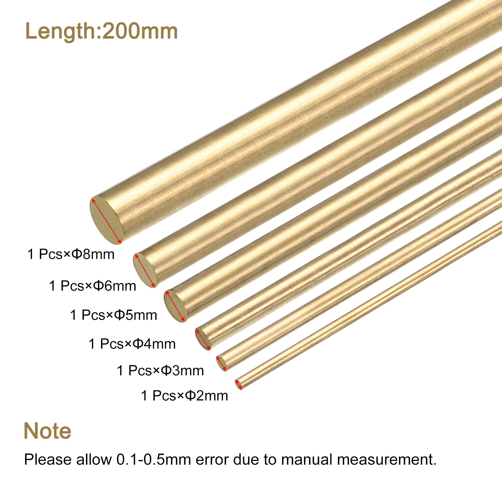 Messing Rundstab 8mm Durchmesser, 100mm Länge – Solider Messingstab Für Modellbau & DIY