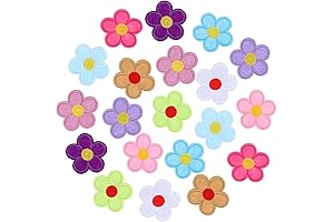 Embroidered Patches with Applique Flowers