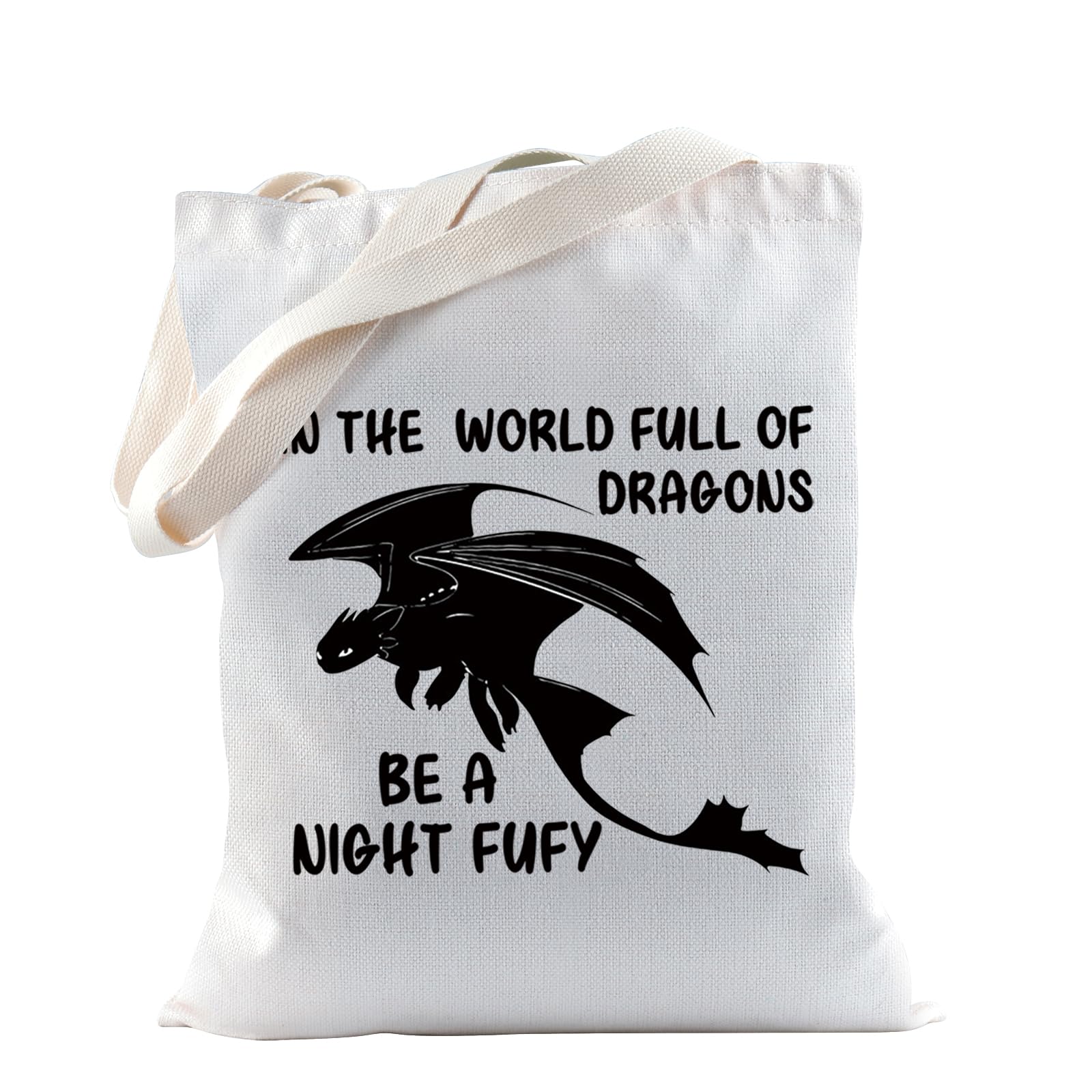 TSOTMODragon Cartoon Merch Night Fury Tote Bag for Cartoon Fans Dragon Toothless Gift Dragon Trainer Gift