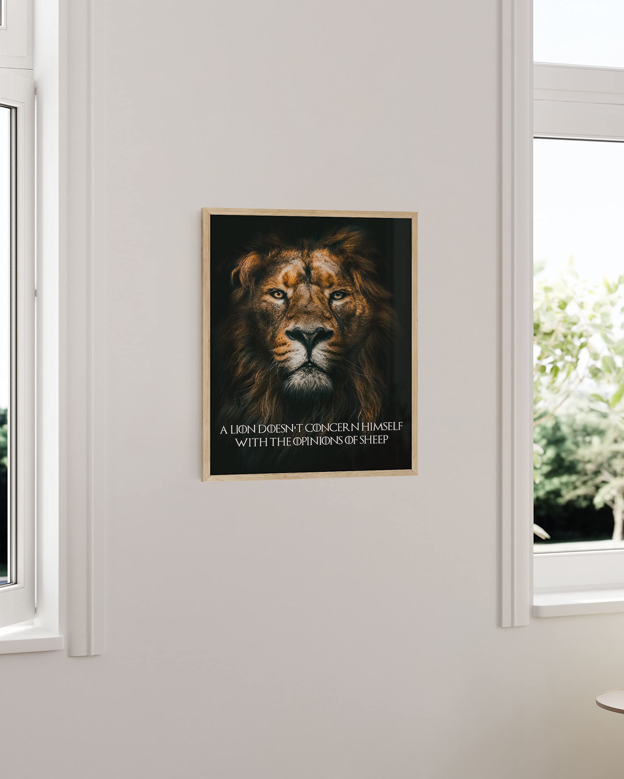 Amazon.com: HAUS AND HUES Lion Poster Inspirational - Motivational