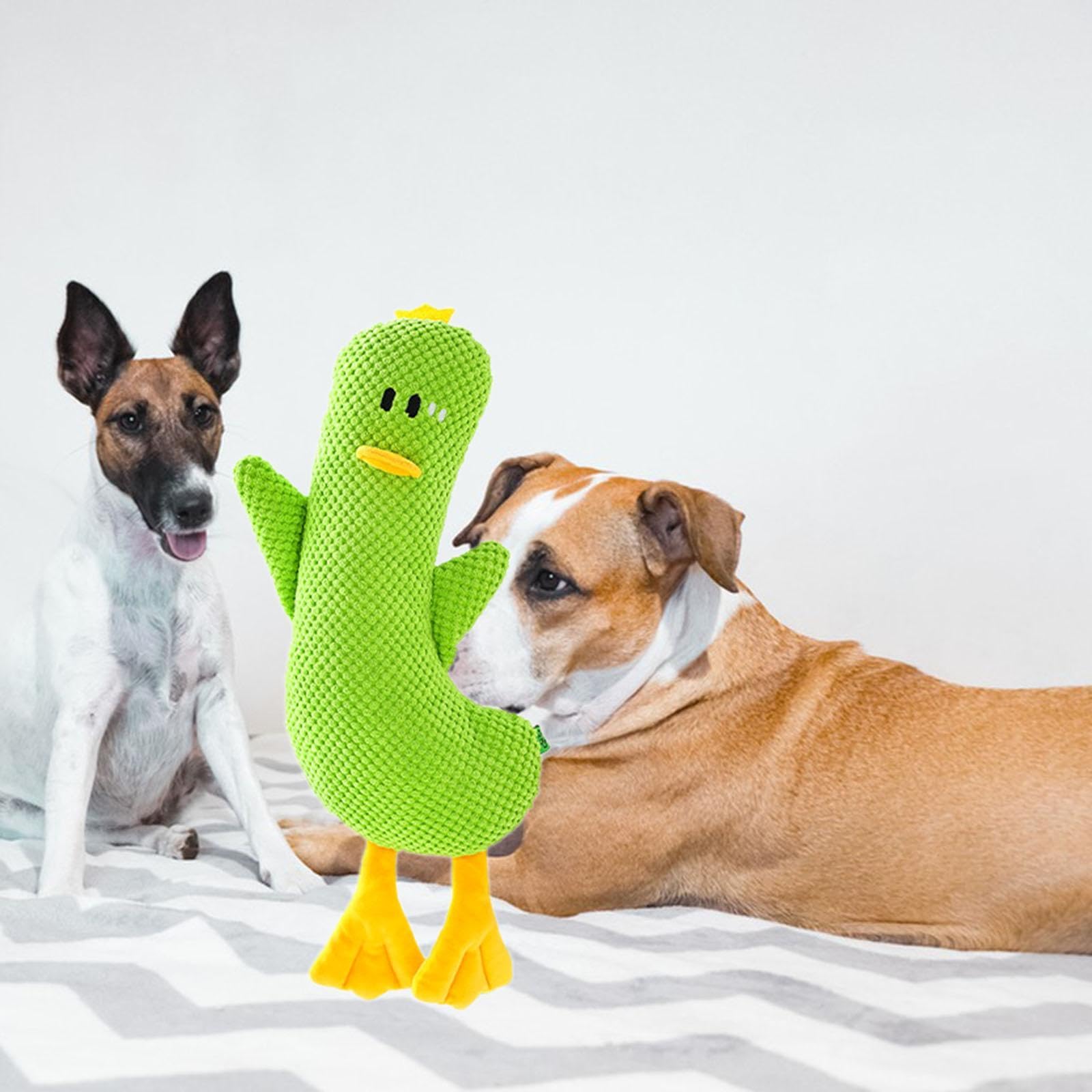 Jouet à Mâcher pour Chien Jouet Interactif Sonore d'exercice pour Animaux de Compagnie en Forme de Canard avec Couineur Intégré Approprié pour Offrir, S