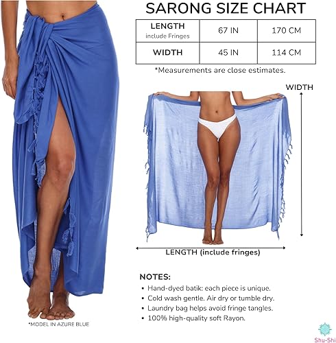 Miniatura 4 de SHU-SHI Pareo para mujer, salida de baño, falda para cubrir el traje de baño, pareo, muchos colores sólidos