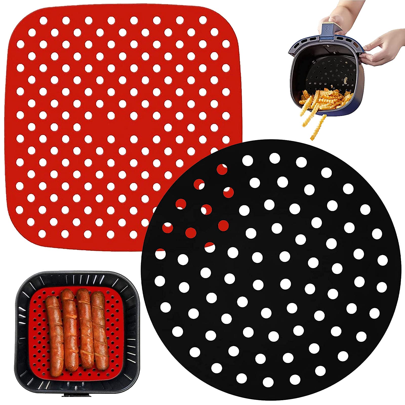 Tappetino riutilizzabile in silicone per friggitrice ad aria KZQ