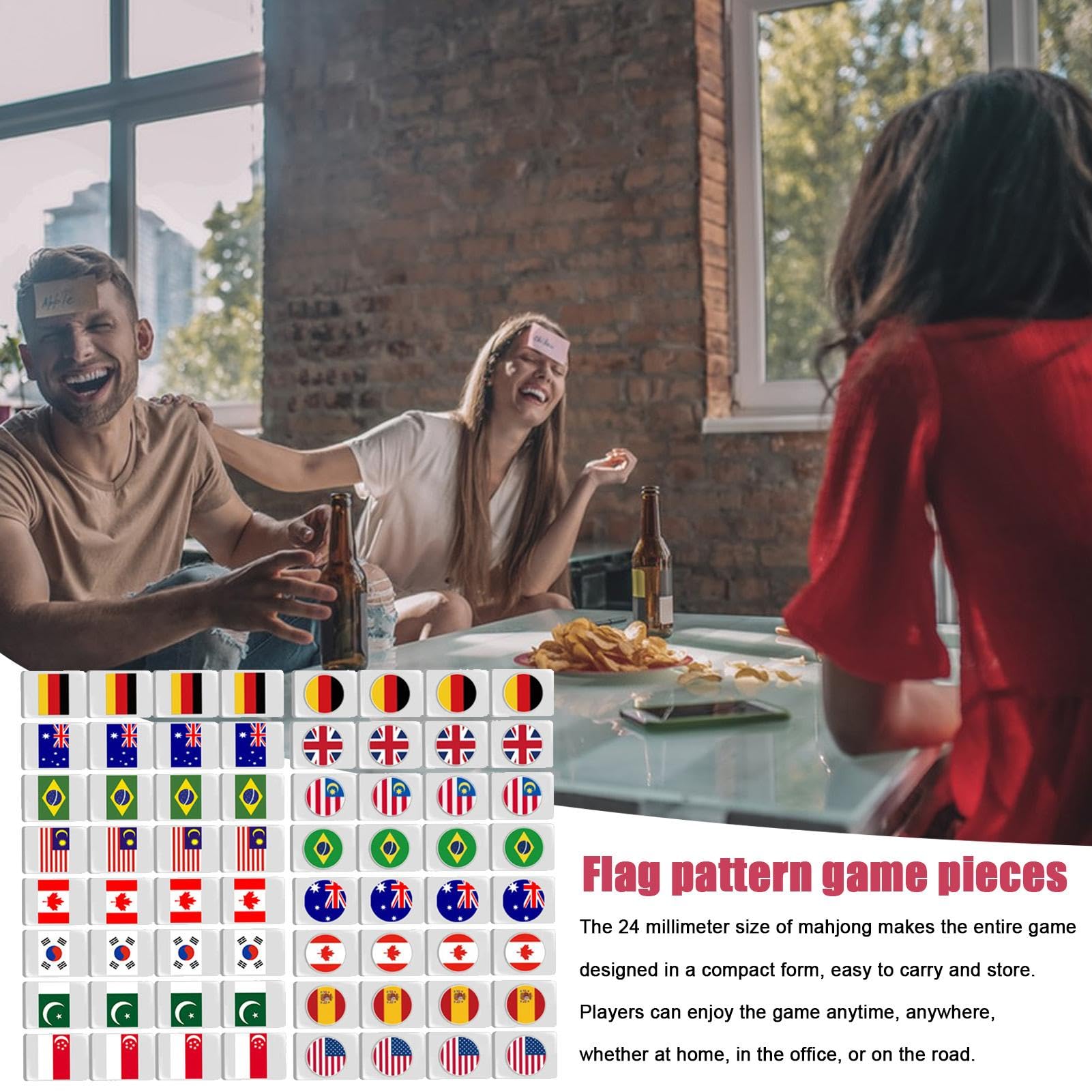 Generico Set Mahjong da Viaggio 64X Tessere Escape | Portatile Con Abbinabili, Tavolo E Carte Per Feste Bambini Adulti, Casa Spiaggia Interno Esterno E Raduni Familiari