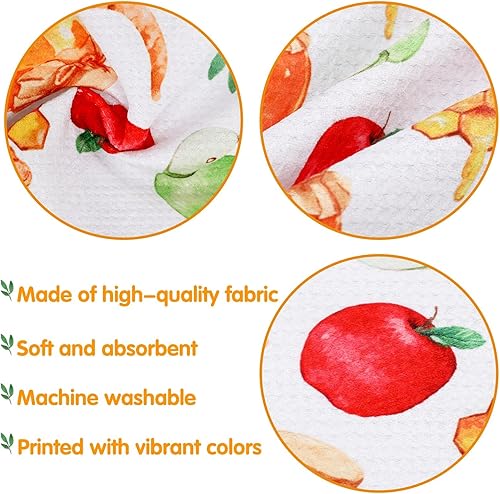 Miniatura 4 de Vansolinne Rosh Hashanah - Toallas de cocina Shana Tova, toalla de cocina Happy Rosh Hashanah para anfitriona, idea de regalo, fiesta, decoración