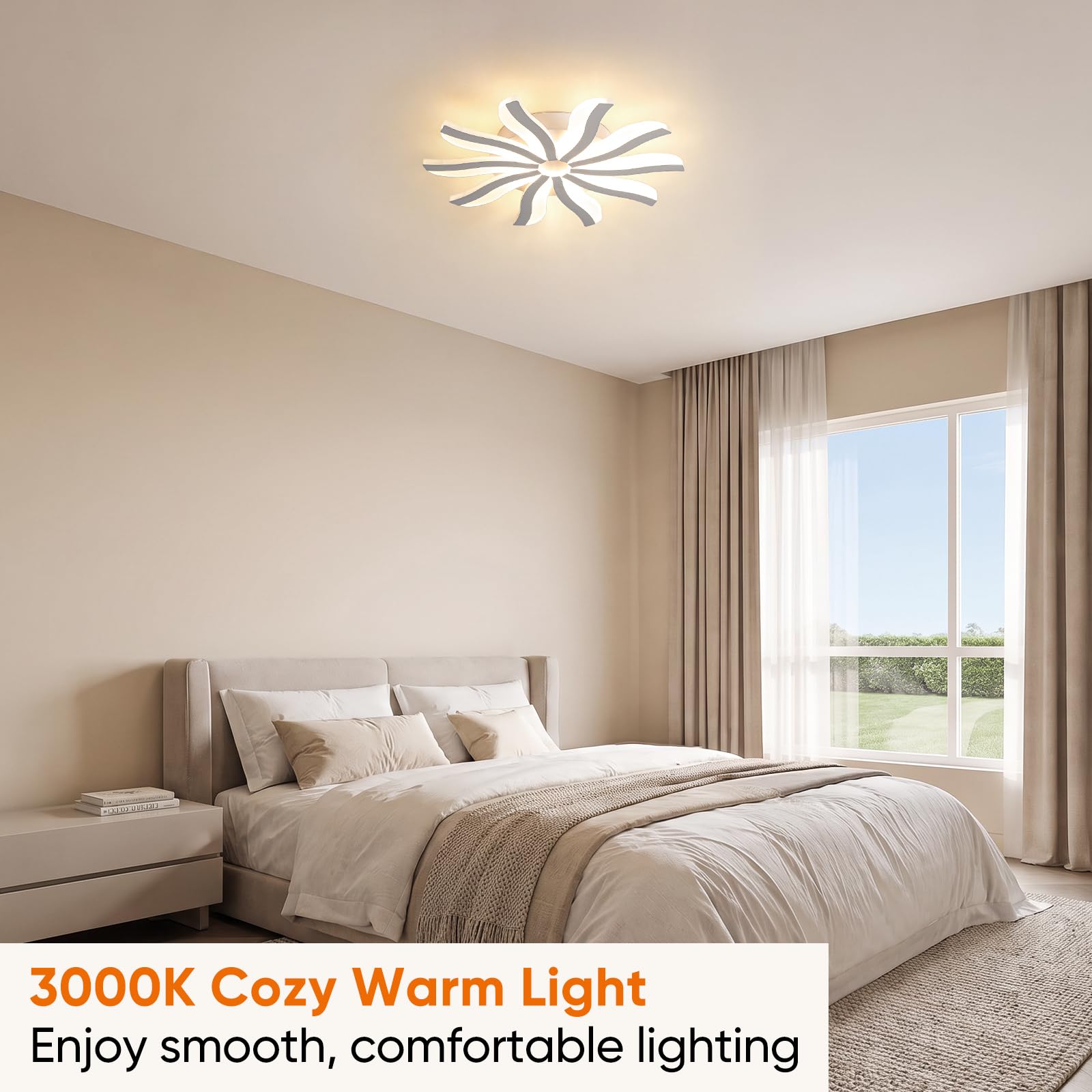 Plafonnier LED Moderne 3000K Lampe de Plafond Blanc 4812569