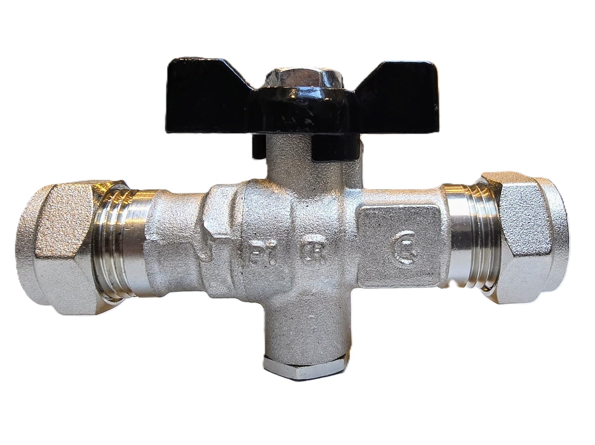 22.5 Team Controls Chrome Tc 15Mm Compression Double Check Valve With Lever Isolating Valve