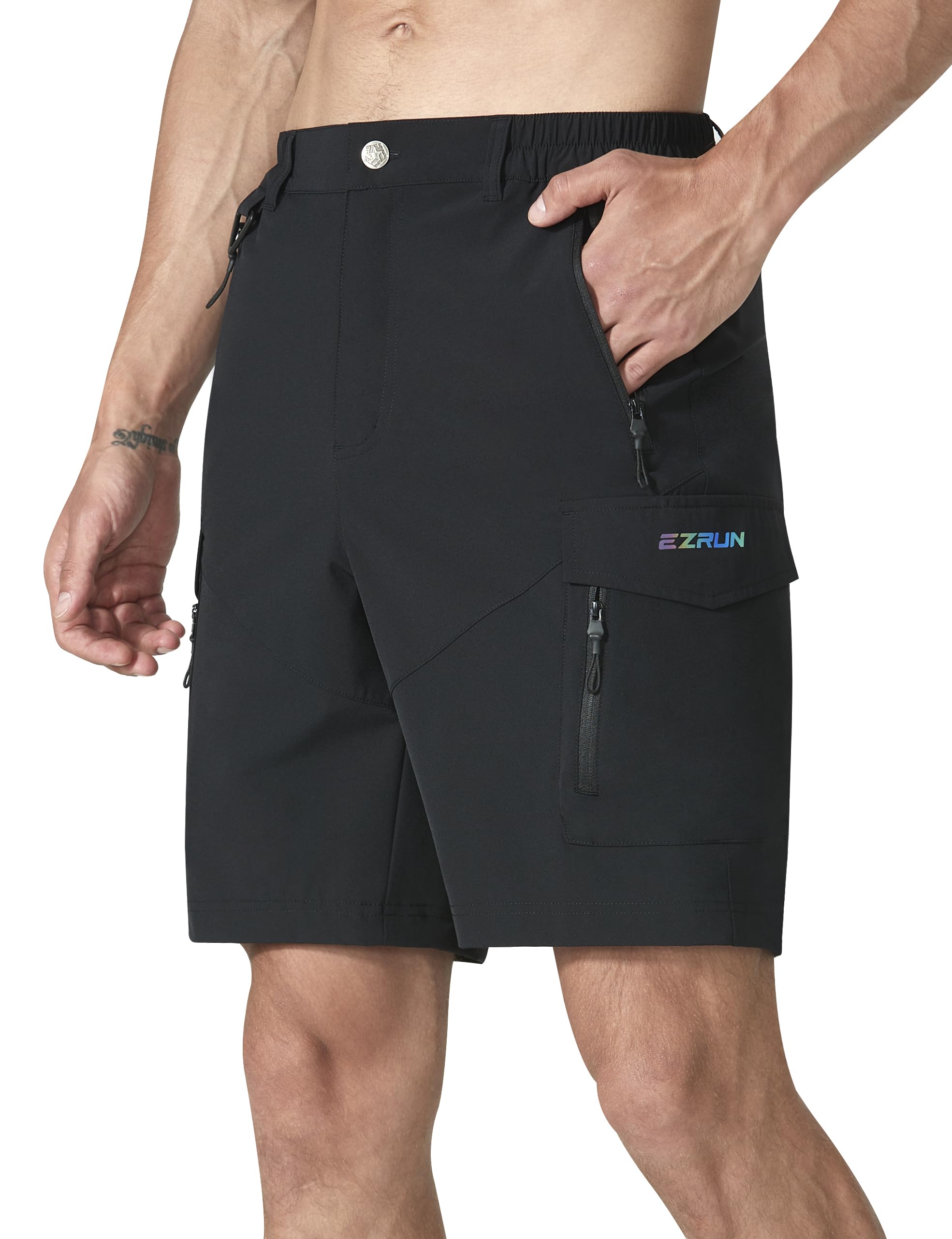 EZRUN Men's Hiking Cargo Shorts Quick Dry Golf Outdoor Work Tactical Shorts with Multi Pocket for Fishing Travel