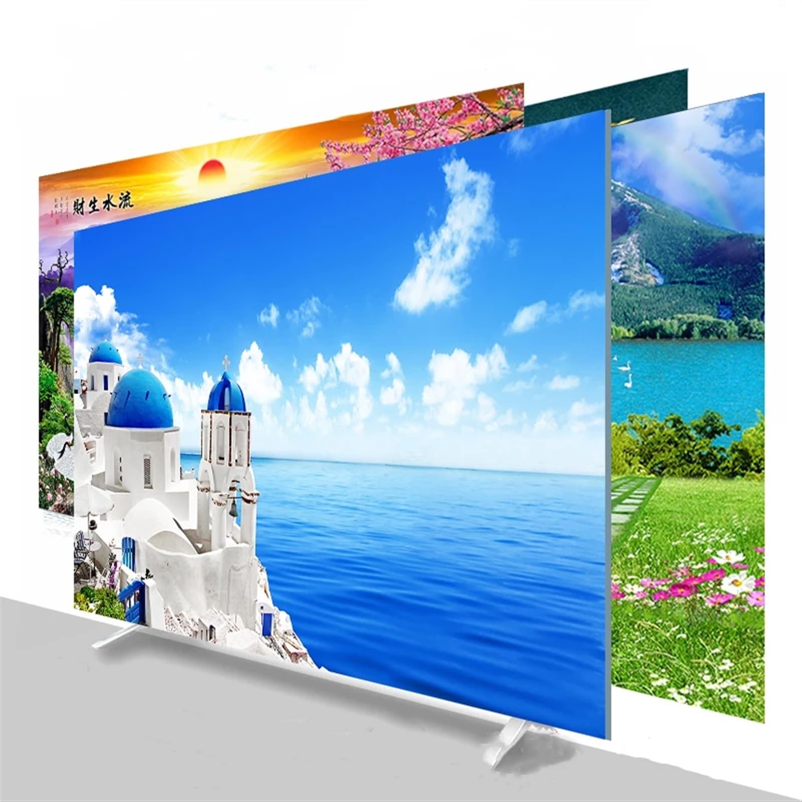 Custodia TV Copertura decorativa 32"-85" pollici paesaggistica Schermo Blue 40 inch 43 inch
