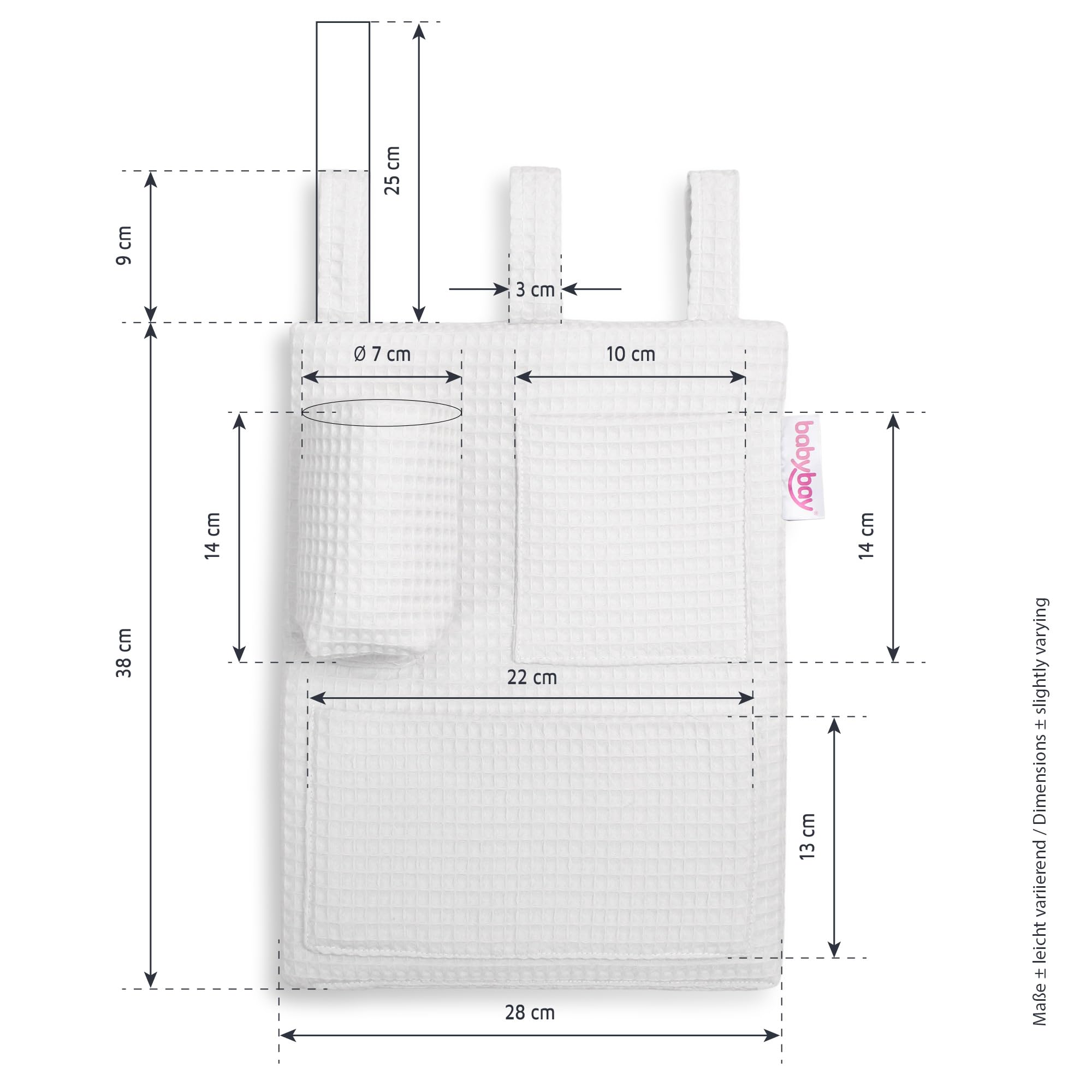 babybay Utensilo für alle Modelle Waffelpiqué, weiß
