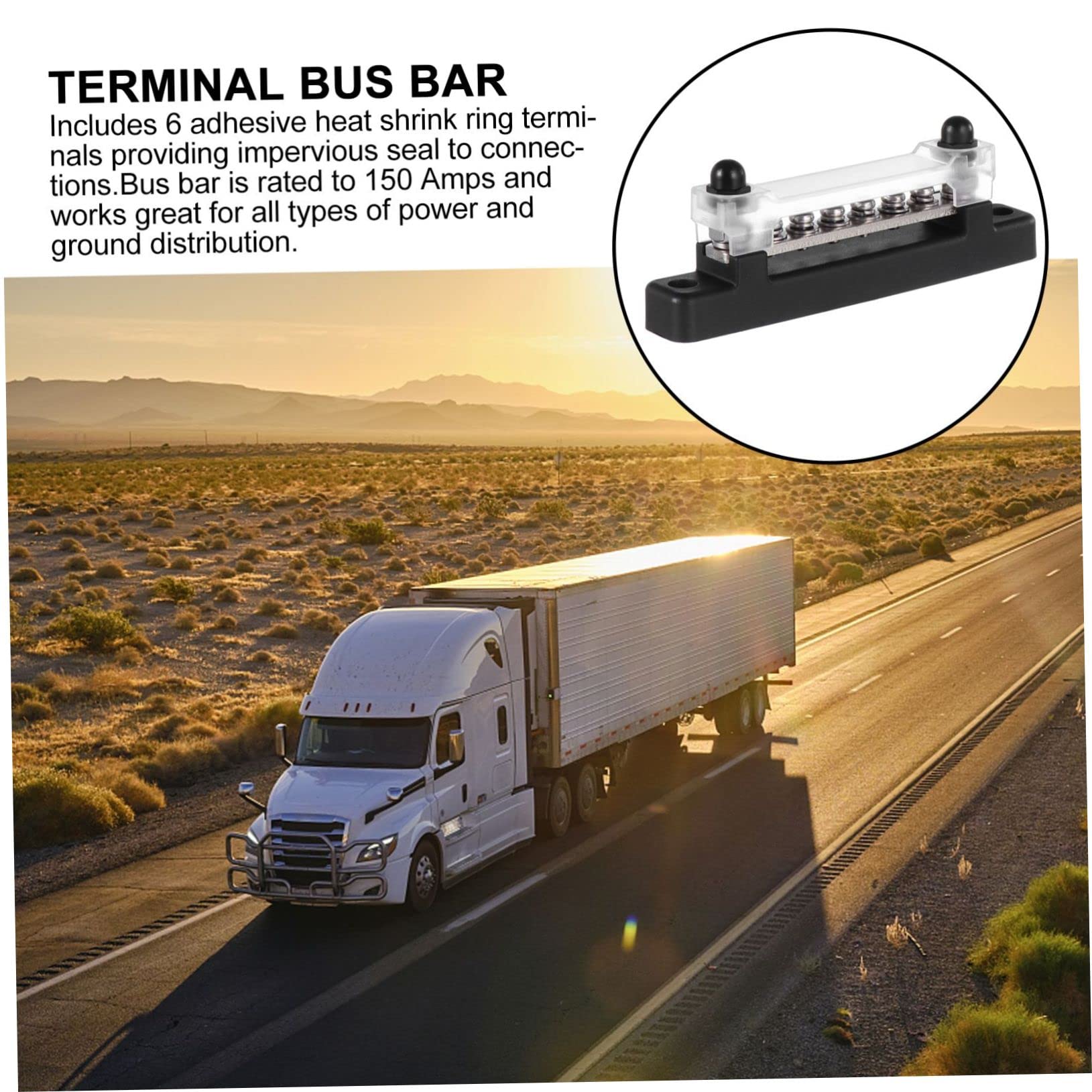 Uonlytech 3 Piezas 6 Barra colectora Cubierta Transparente Conexiones eléctricas Salida Bloqueo Terminal Aumento Bloque de Barra de Bus Terminal de distribución de energía para pbt