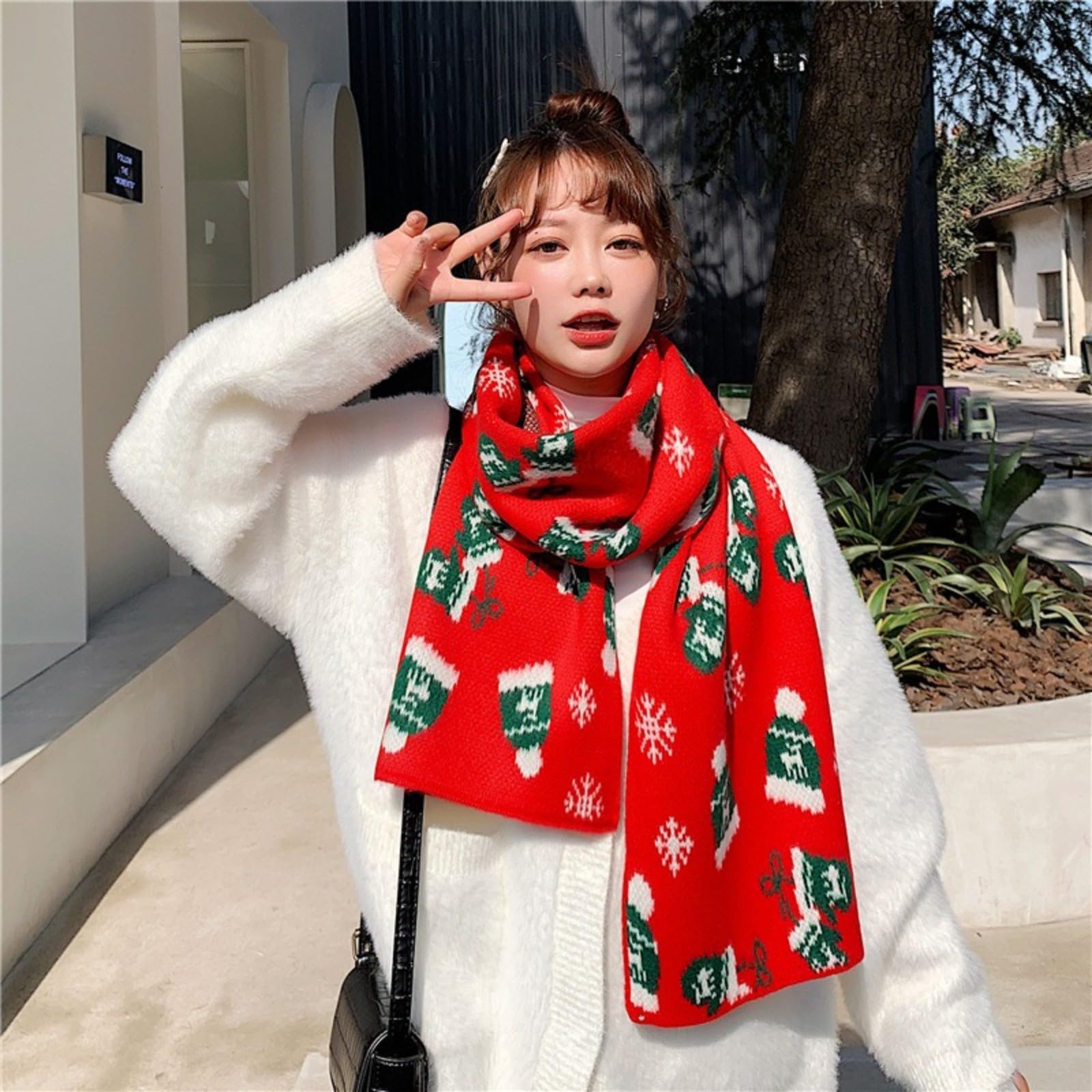 Knitted Warm and Versatile Shawl for Autumn and Winter, Scarf