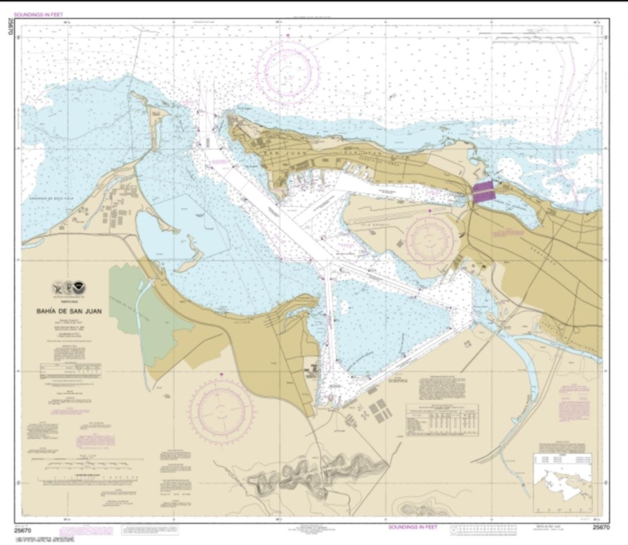 NOAA Chart 25670-Bahia de San Juan - Water-Resistant - by East View Geospatial-picture-56