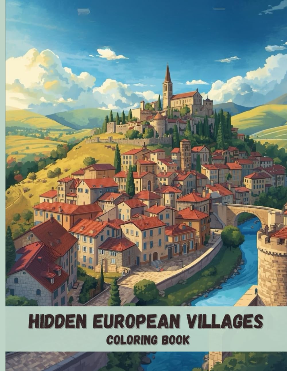 Hidden European Villages Coloring Book: Beautiful Architecture, Historic Towns, and Scenic Landscapes for Relaxation and Stress Relief