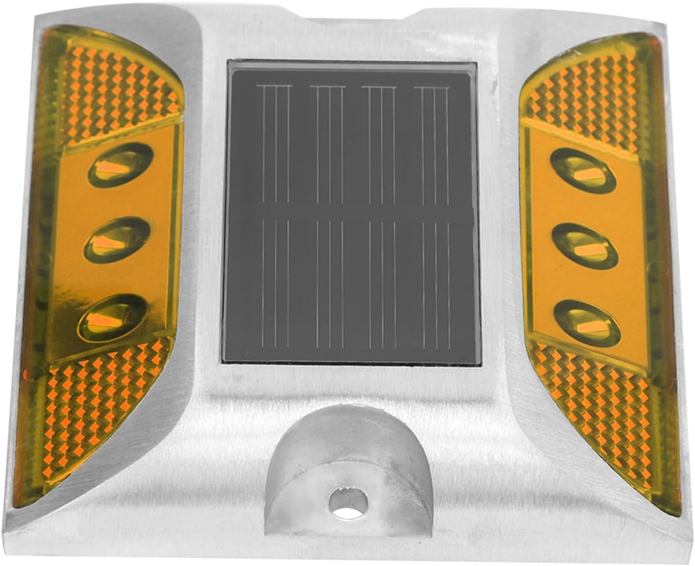 Zerone LED Road Reflector, 2-Sided Solar Power Ground Marker Lights, Yellow