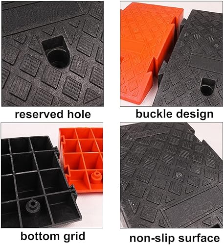 Miniatura 3 de HOLGVE Rampas multifunción para entrada, rampa de umbral de plástico portátil, rampas de carga, para acera, cortacésped, coches, sillas de ruedas,