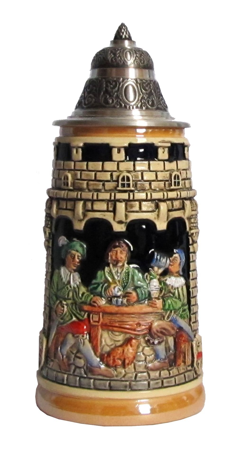 Chope de bière allemande chevalier en grès de 0,25 litres pour collection
