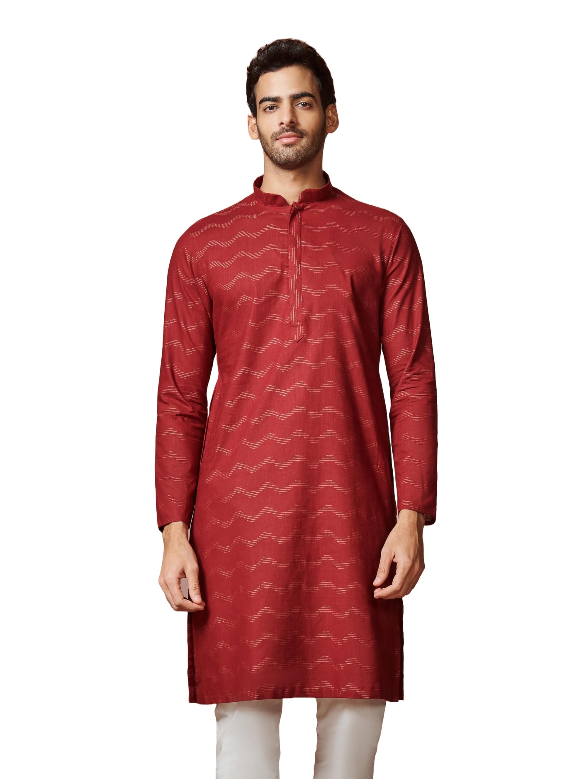manyavar Men's Cotton Printed Kurta (1pc)-picture-31