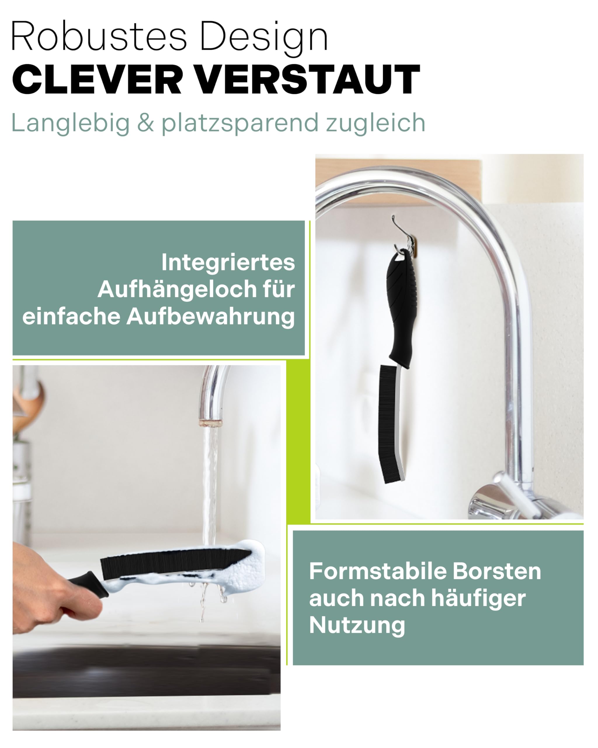 KOMBIUDA Lot De 3 Brosses à Récurer En Acier Inoxydable Pour Nettoyer Les Casseroles, Poêles, Vaisselle, Brosses à Récurer