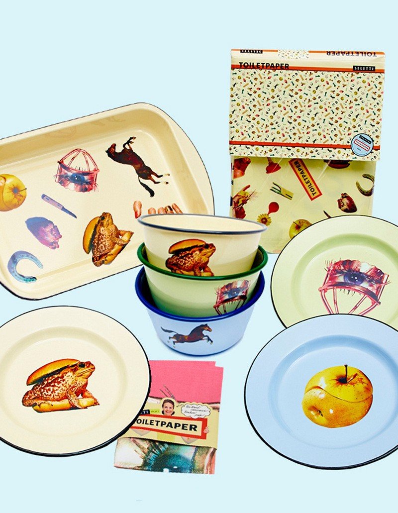 Seletti Ciotola in Metallo Smaltato Toiletpaper Ø Cm.17 H.8 - Occhio