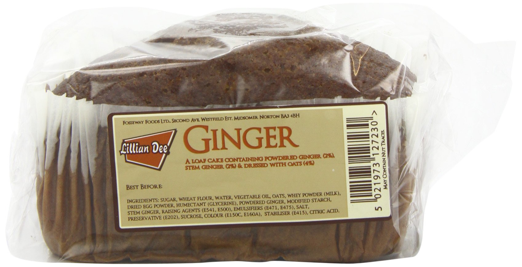 Fosseway Foods Ginger Loaf Cake (Pack of 4)