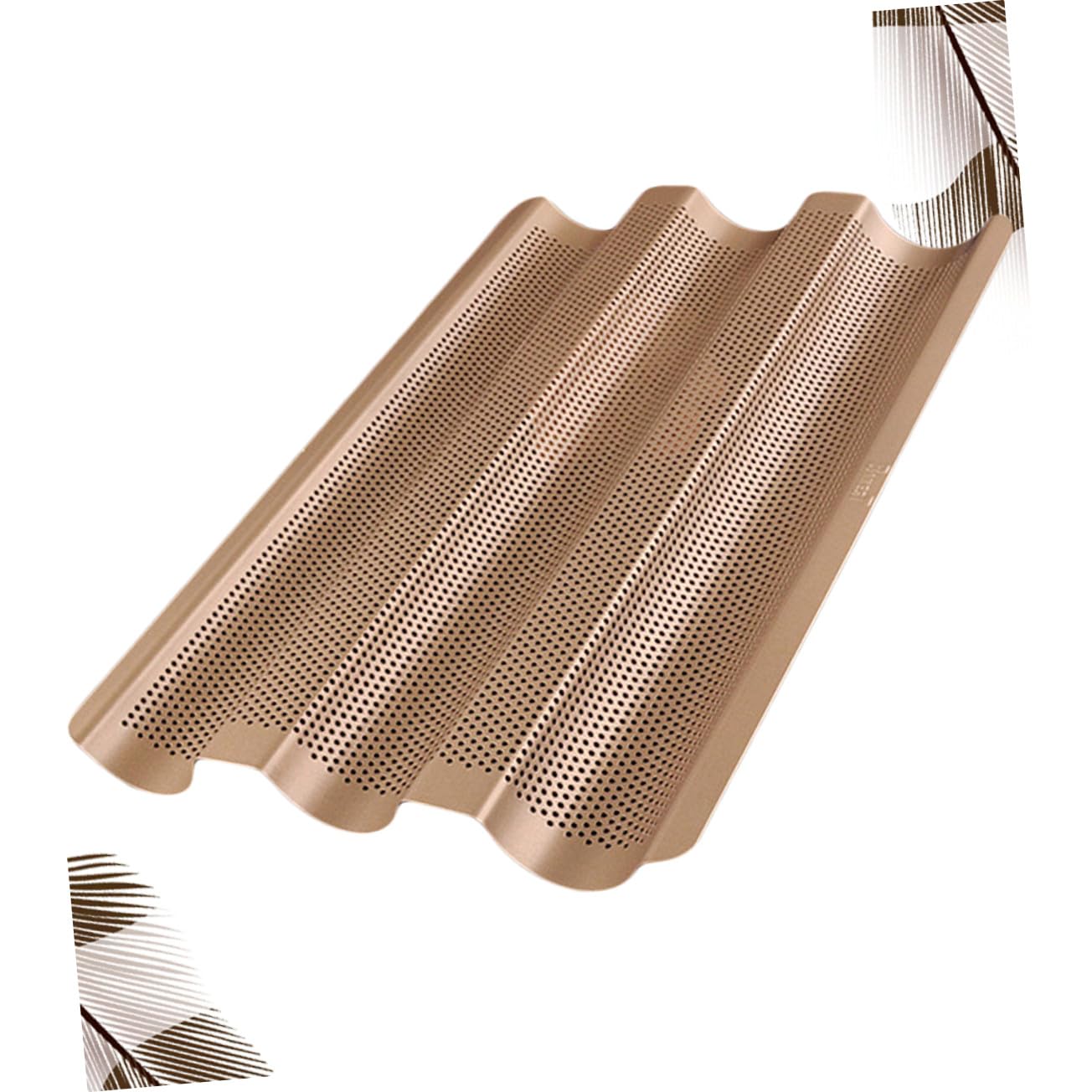 French Bread Baking Pan aus Hochwertigem Edelstahl Nonstick Baguetteform mit Schneller Wärmeleitung Gleichmäßiger Hitzeverteilung Säure Alkalibeständig Langlebiges Backblech in