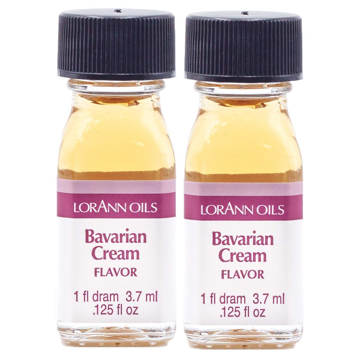 LorAnn Oils Super Strength Flavoring - Used For Candy Making, Flavoring, Baking, Hard Candy, & Flavor Oils - Bold, Natural Flavors 4X Stronger Than Extracts - Bavarian Cream, Pack of 2, 0.125 fl oz