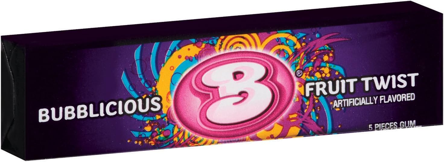 Bubblicious Fruit Twist, 5-Count (Pack of 18)