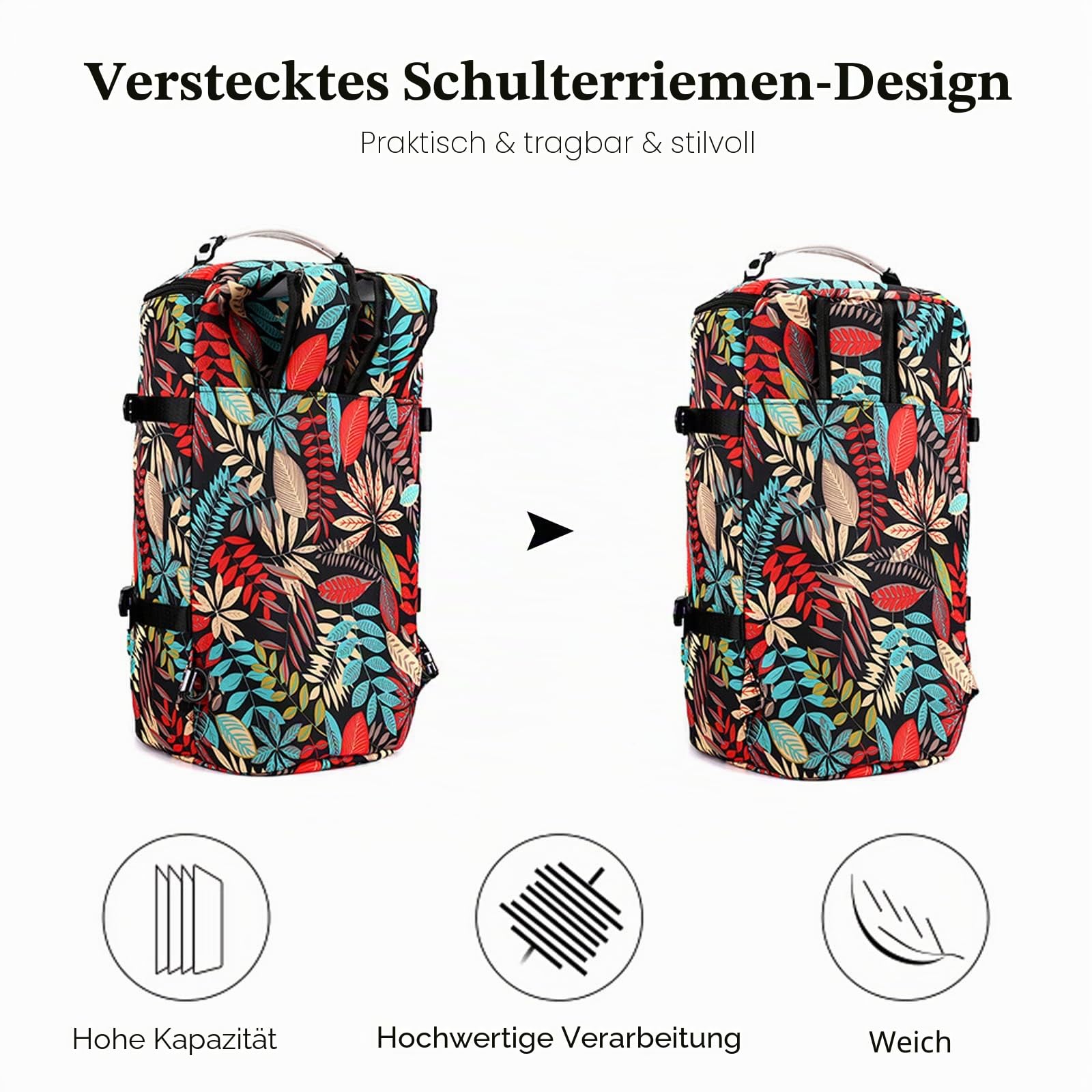 FANDARE Reisetaschen Sporttasche Laptop Tasche Damen Umhängetasche Herren Handgepäck Schultertasche Übernachtung Sporttasche Weekender Kliniktasche Schwimmtasche Trainingstasche Schultertasche