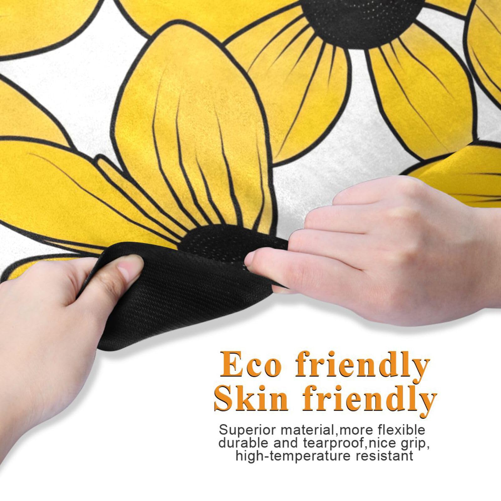 Black-eyed Susan Simple Line Art Valentinesnes printed outdoor yoga mat Thick 1 mm For hot yoga non slip, with yoga mat bag tapete para ejercicio 71x26 inches