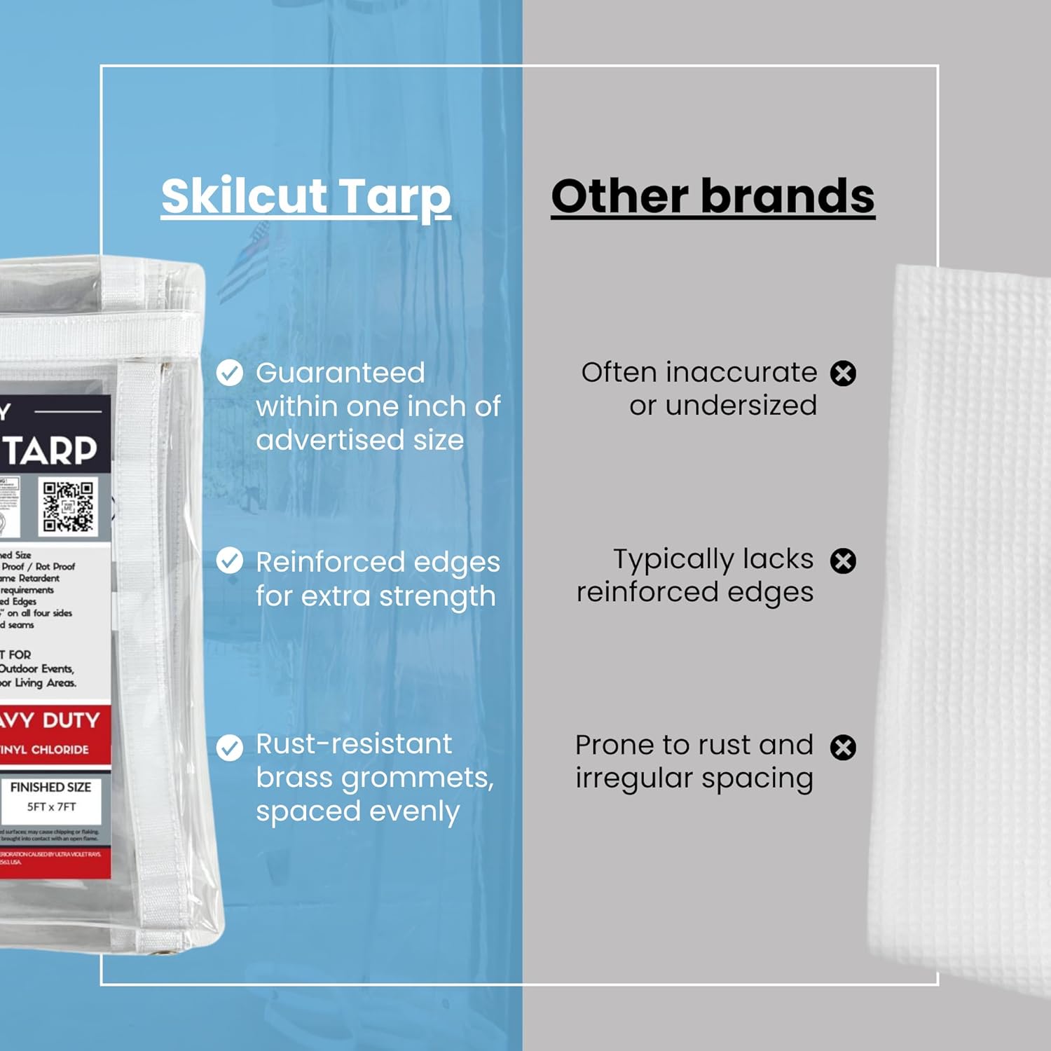 Silver Extra Heavy Duty 16 Mil Poly Tarp Canopy/Cover/Industrial/Agricultural 10x12