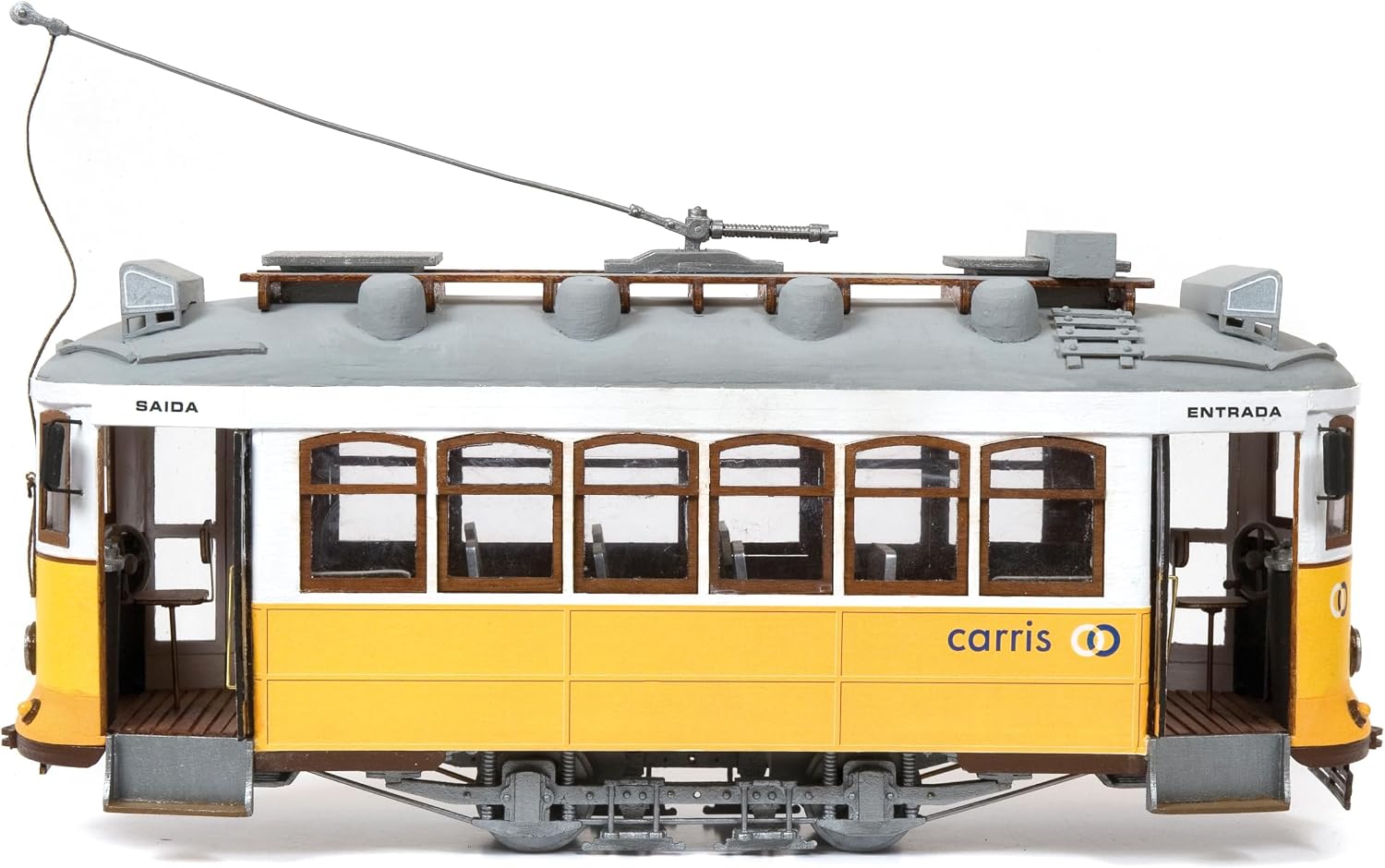 EarthMark Lisbon Trolley 1:24 Scale Wood and Metal Model Kit 53005 by OcCre (Model Only - No Paint)