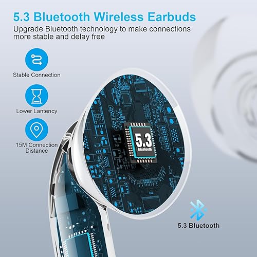 Miniatura 2 de Auriculares inalámbricos para iPhone 17 Pro Max 17 Air 16 15 14, auriculares Bluetooth llamada clara y sin ruido Cancelación de ruido HiFi Bass