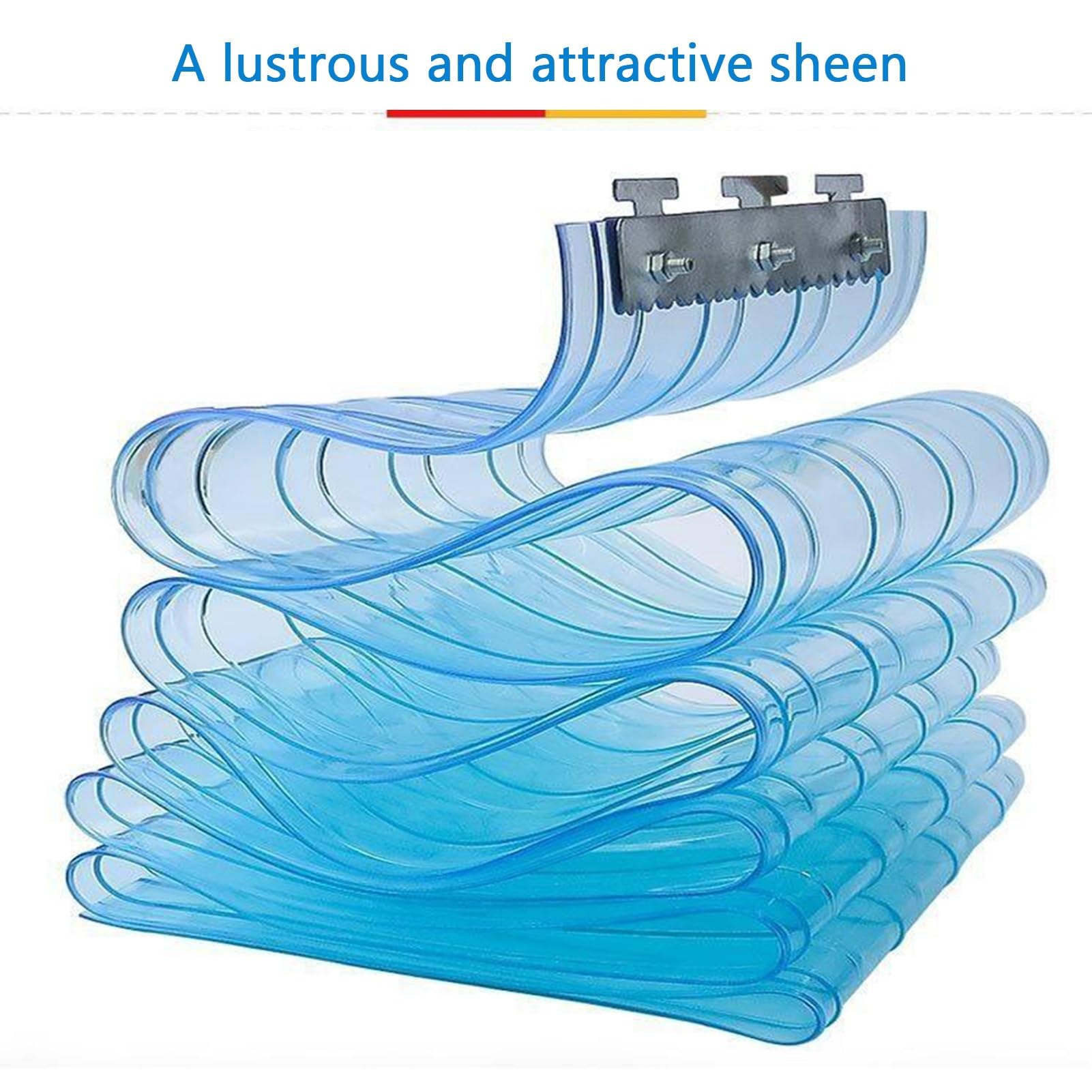 Rideau Lamelles Transparent Kit de Rideaux Lanières en PVC Résistant aux Rayures et à l'usure Bandes Porte Plastique Entrepôts, Cuisines(50.4" W x 78.7" L/128x200cm)