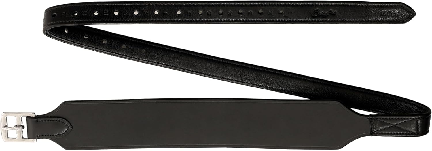 Exion Wide Stability Stirrup Leathers – 2.25” Broad English Saddle Straps with Non-Stretch Nylon Core – Vegetable Tanned Cowhide – Dressage & Jumping Leather Stirrups - Sizes: 48" to 62"